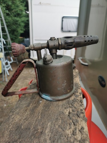 Vintage blowlamp brass and - , old