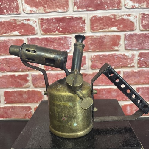 Vintage brass blow - torch, lamp
